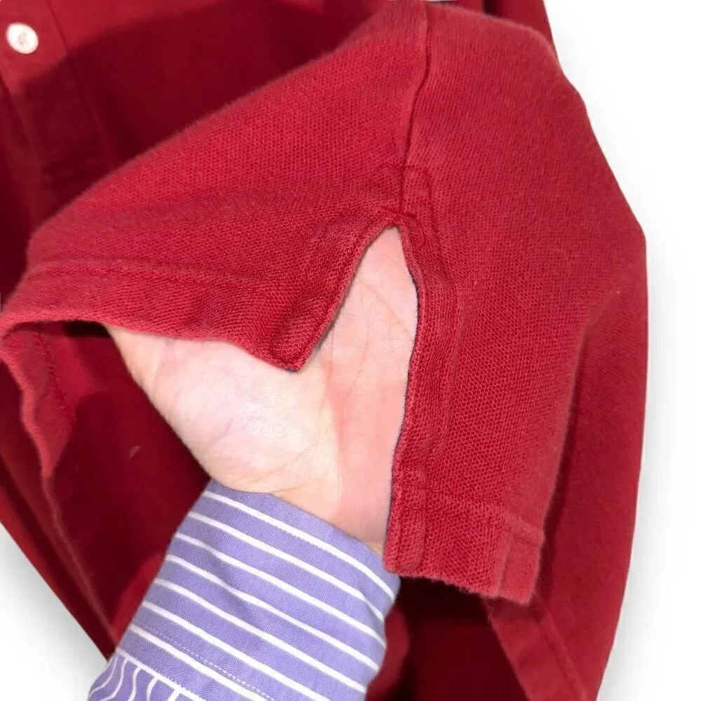 90s Chaps Ralph Lauren Ralph Red Pique Polo Shirt Size 2XLT